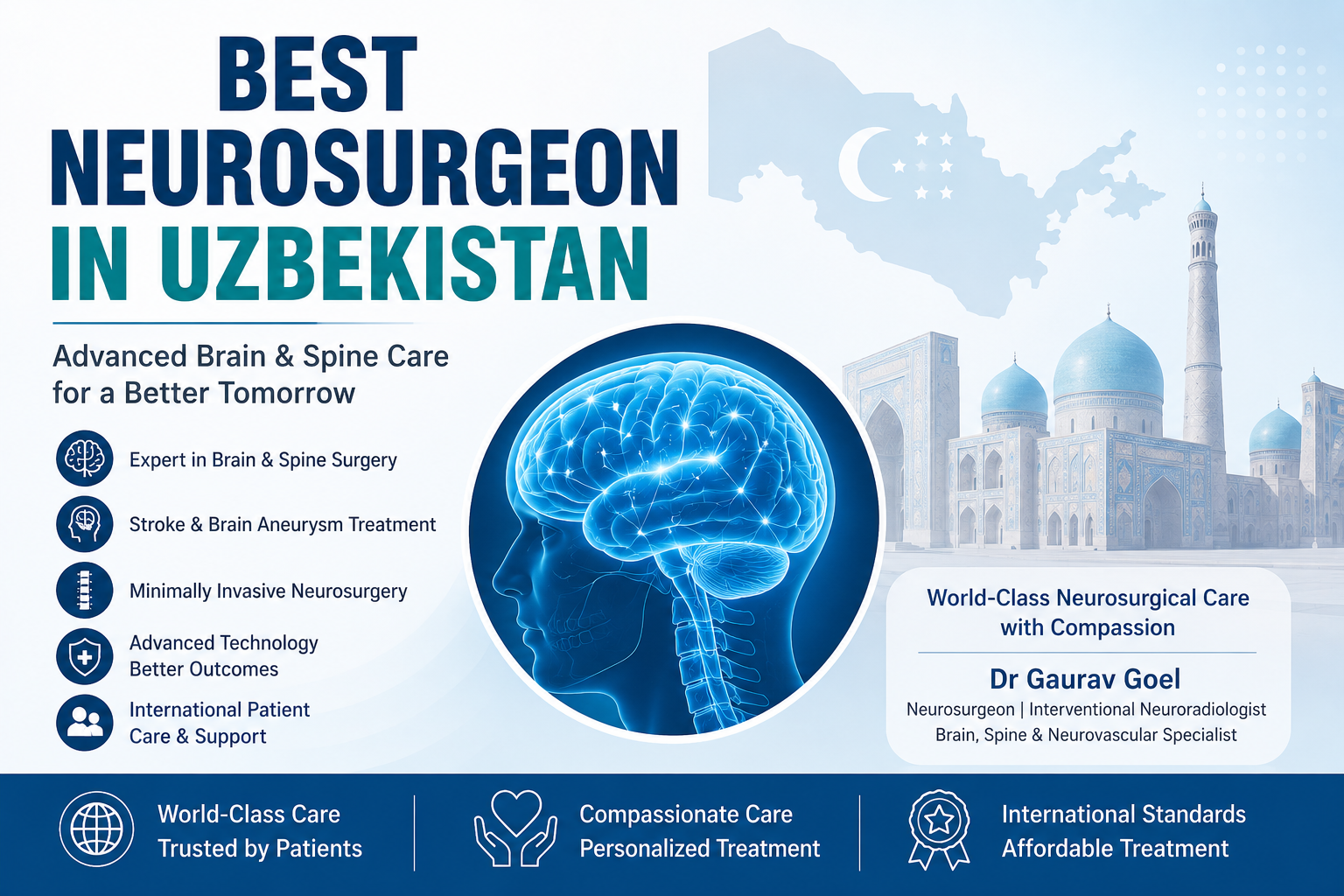 Read more about the article Best Neurosurgeon in Uzbekistan – Advanced Brain & Spine Treatment by Dr Gaurav Goel